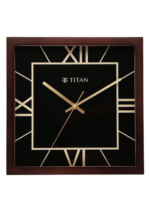 Titan Black & Timber Wooden Wall Clock-picture-45
