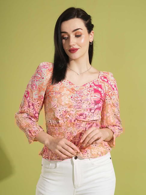 Globus Pink Paisley Print Top-picture-12