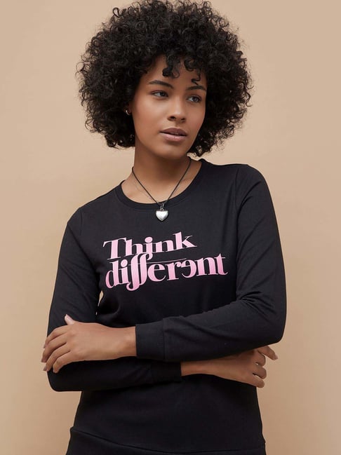 Fame Forever by Lifestyle Black Cotton Printed Sweatshirt-picture-12