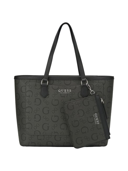 Guess Coal Printed Tote Handbag