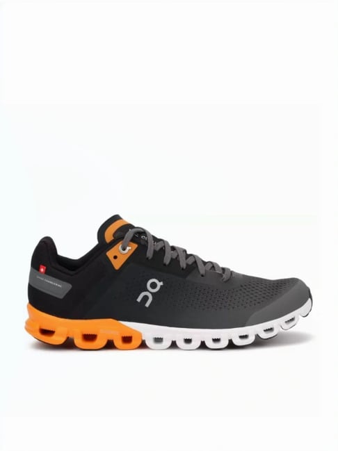 On Men's Cloudflow Black Turmeric Running Shoes