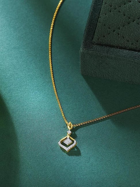 Buy Jewellers 14KT Gold And Diamond Casual Pendant