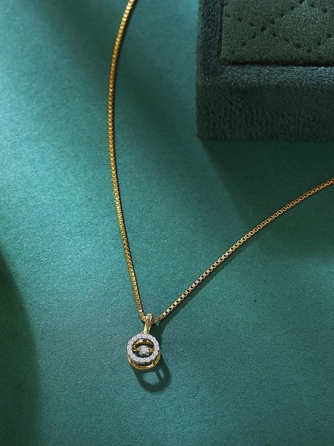 Jewellers Cluster Circlet Yellow Gold Diamond Casual Pendant