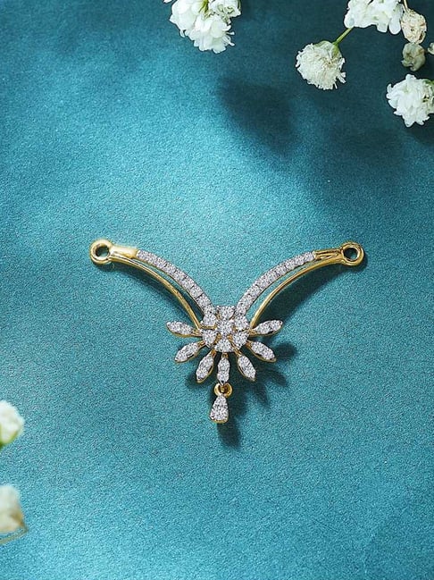 P.N.Gadgil Jewellers Gleaming Rays Yellow Gold & Diamond Tanmaniya Mangalsutra For Women-picture-21