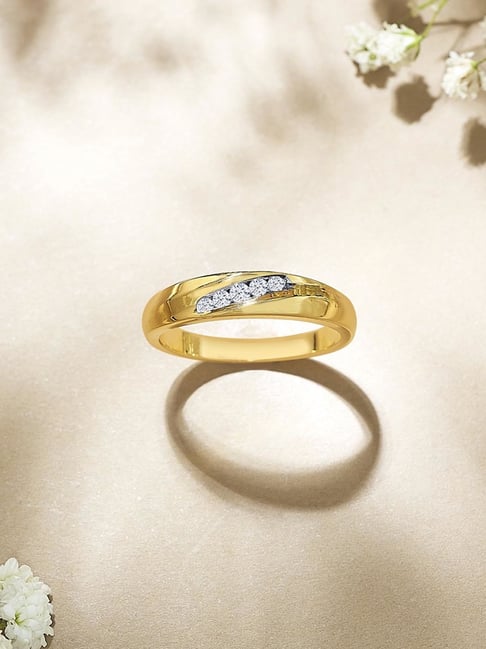 P.N.Gadgil Jewellers Stone Canopy Yellow Gold & Diamond Ring For Women