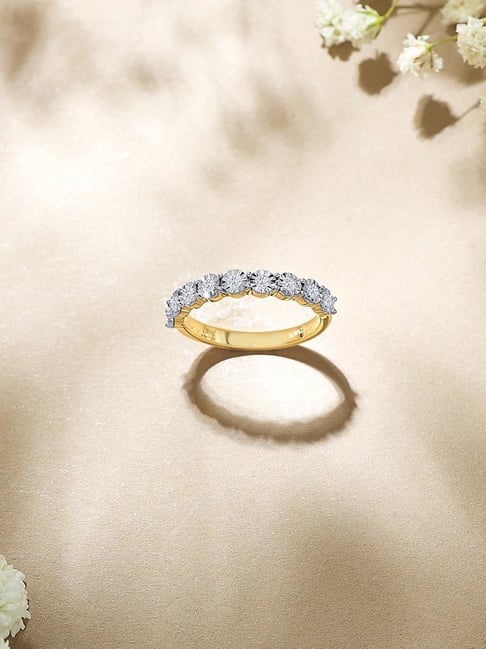 P.N.Gadgil Jewellers Minimalist Yellow Gold & Diamond Ring For Women