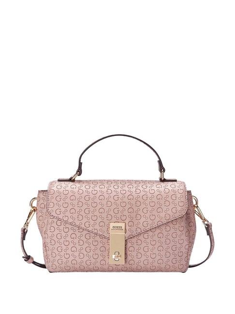 Guess Dusty Mauve Printed Sling Handbag