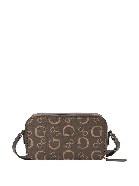 Guess Brown Printed Sling Handbag