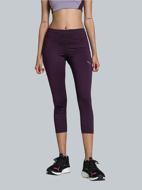 Puma Purple Mid Rise Sports Tights-picture-10