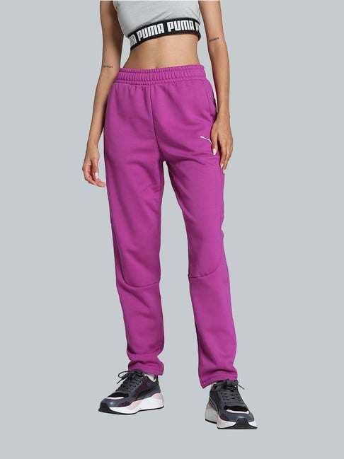 Puma Pink Cotton Sports Track Pants