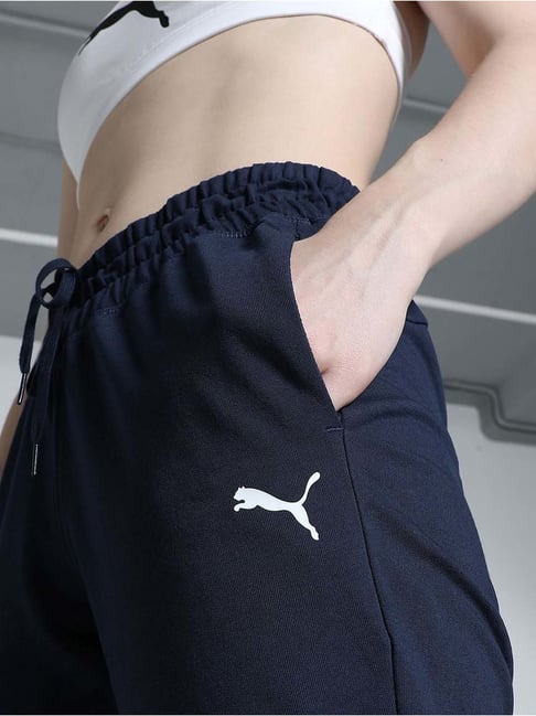 Puma Blue Cotton Sports Track Pants
