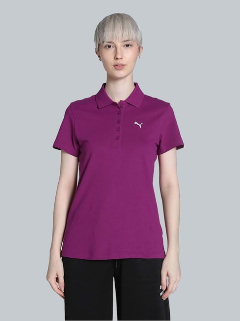 Puma Pink Cotton Plain Sports T-Shirt-picture-46