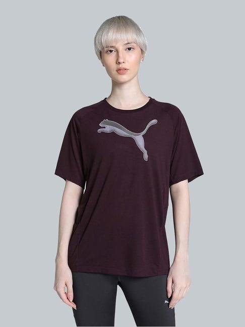 Puma Purple Printed Sports T-Shirt-picture-46