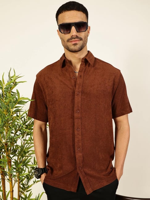 Thomas Scott Brown Relaxed Fit Shirt
