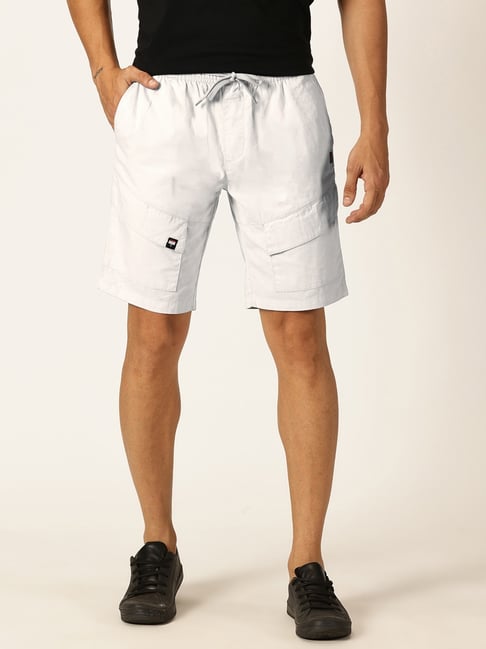 Thomas Scott White Cotton Regular Fit Shorts-picture-17