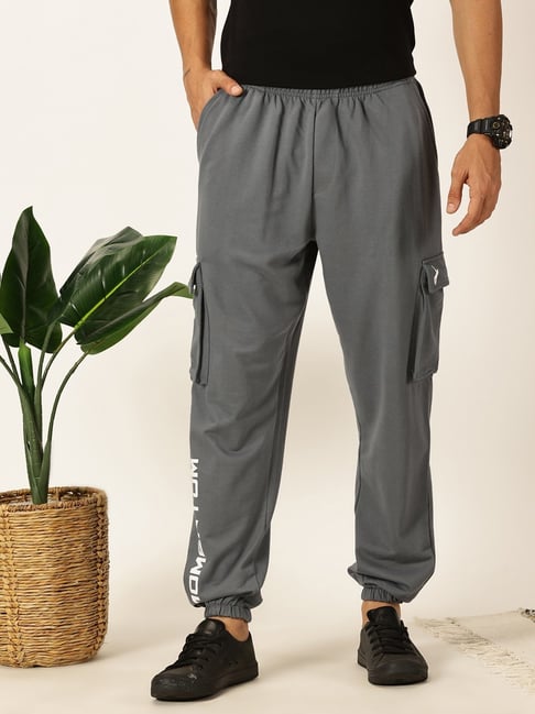 Thomas Scott Grey Relaxed Fit Printed Joggers