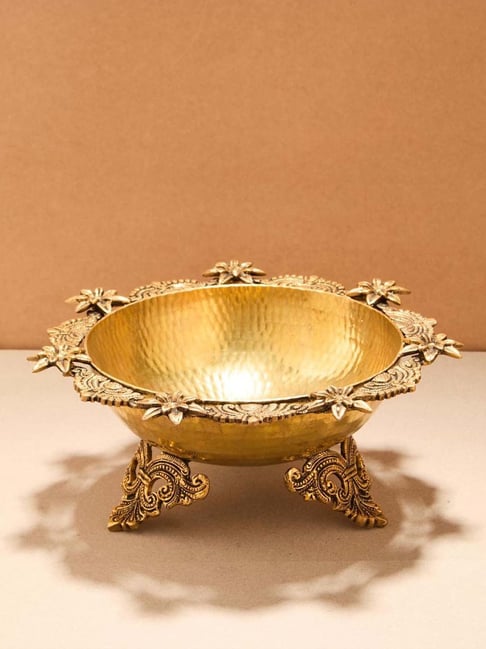 Fabindia Home Brass Brass Mehnoor Antiqued Urli-picture-32