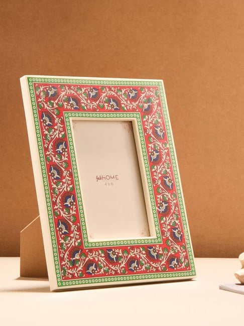 Fabindia Home Multicolor Resin Ahava Printed Photo Frame
