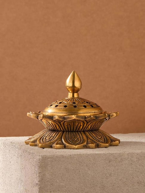 Fabindia Home Brass Brass Antiqued Mehnoor Diffuser