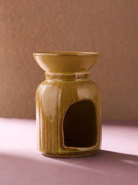 Fabindia Home Yellow Ceramic Glazed Mehak Burner