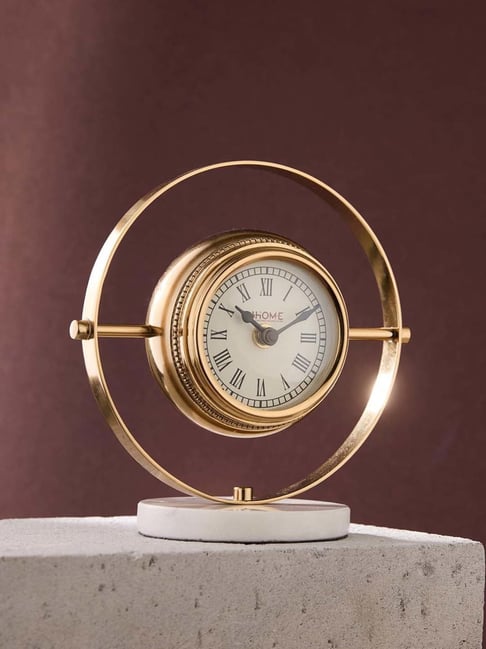 Fabindia Home Avadhi Gold Stainless Steel Table Clock-picture-30
