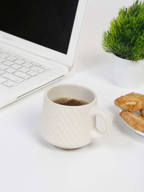 Fabindia Home Ivory Ceramic Anay Tea Cup (180ml)