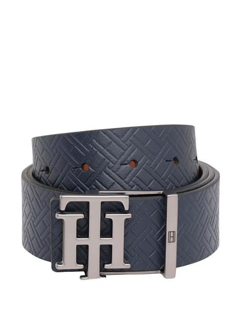 TOMMY HILFIGER Hanaeli Navy Tan Leather Reversible Belt for