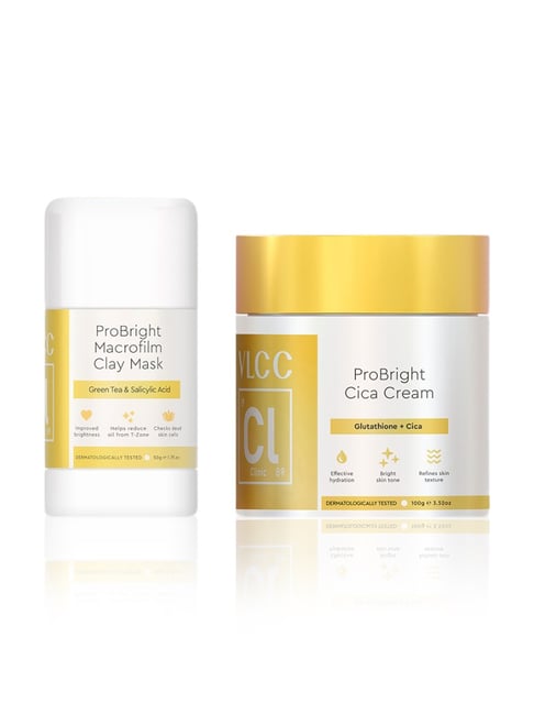 VLCC Clinic ProBright Macrofilm Clay Mask & Cica Cream Combo-picture-31