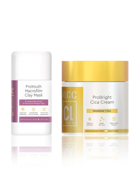 VLCC Clinic ProYouth Macrofilm Clay Mask & ProBright Cica Cream Combo-picture-16