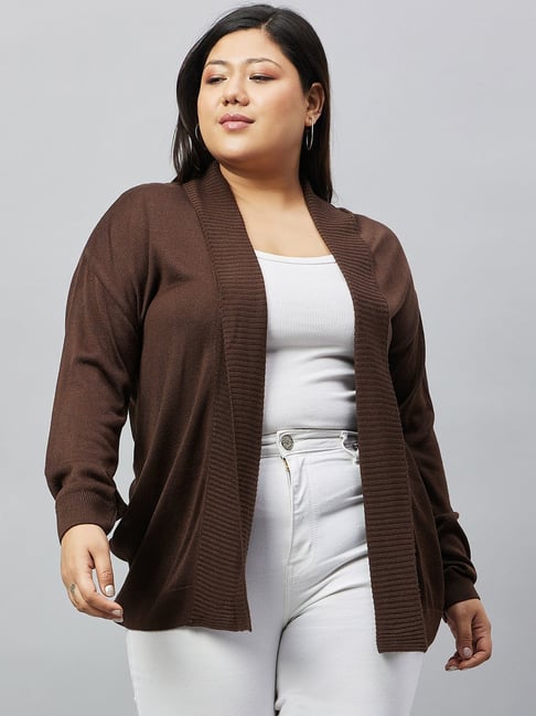Club York Brown Plus Size Shrug-picture-26