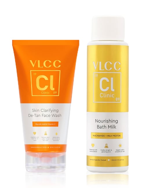 VLCC Clinic Nourishing Bath Milk & Skin Clarifying De-Tan Face Wash Combo-picture-18