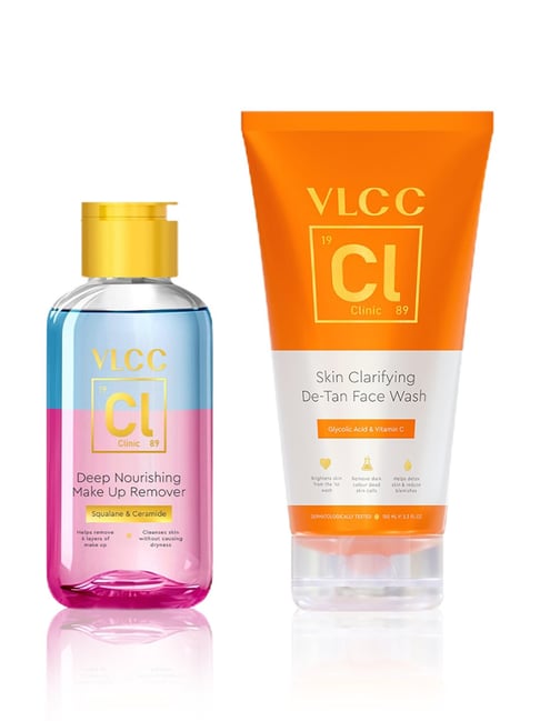 VLCC Clinic Skin Clarifying De-Tan Face Wash & Deep Nourishing Make Up Remover Combo-picture-14