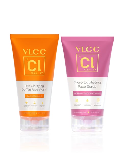 VLCC Clinic Skin Clarifying De-Tan Face Wash & Micro Exfoliating Face Scrub Combo-picture-20