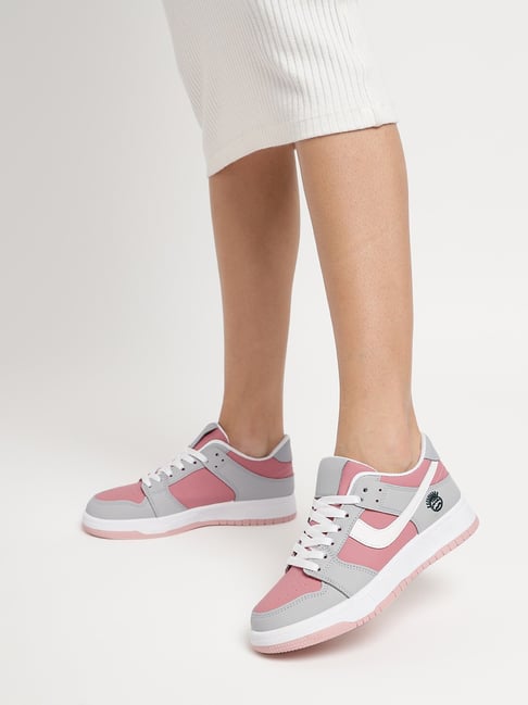 Truffle Collection Women's Pink Casual Sneakers