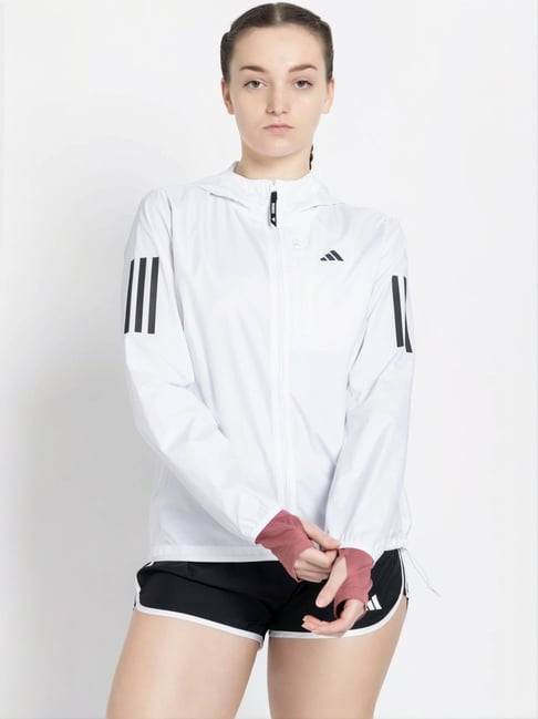 adidas White Plain Jacket