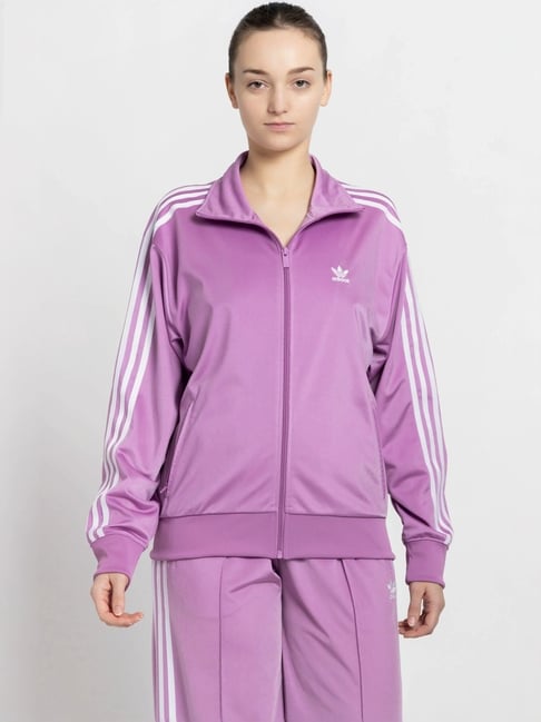Adidas Originals Purple Striped Sports Jacket