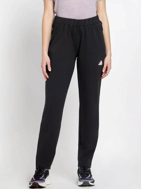 Buy adidas Black Plain Sports Track Pants for Women Online Tata CLiQ - Main Image