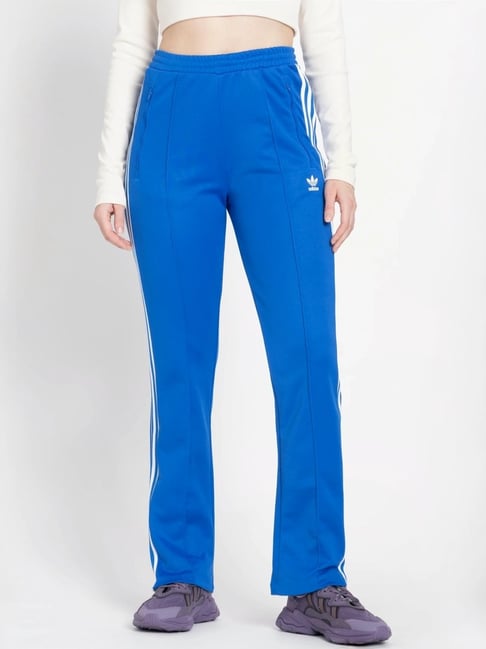 Adidas Originals Blue Striped Sports Track Pants