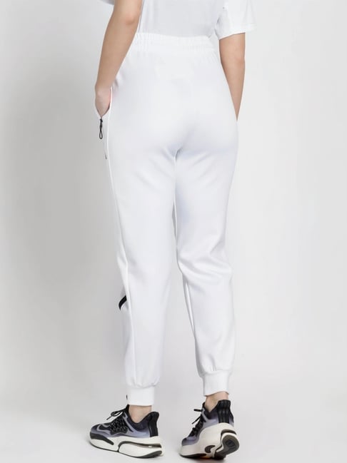 adidas White Printed Sports Track Pants