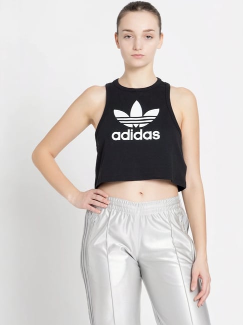 【ADIDAS】Ribbon Cutout Crop Top - Black / JX2537 206603703-1-black?$n_750w$&wid