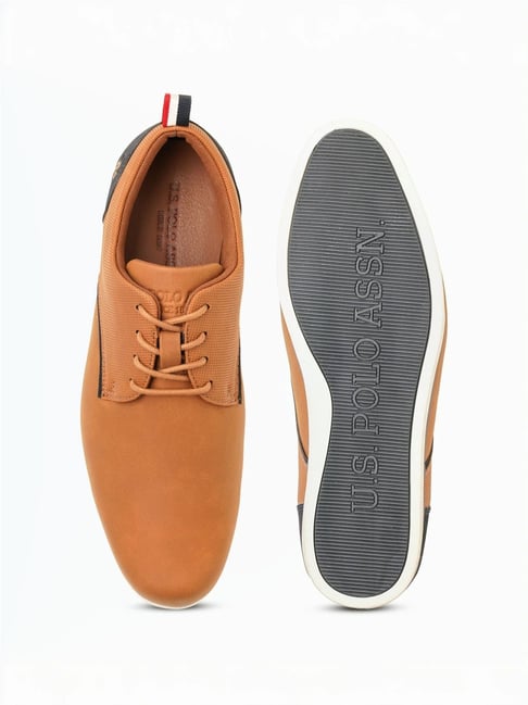 Polo Men's Tan Derby Shoes