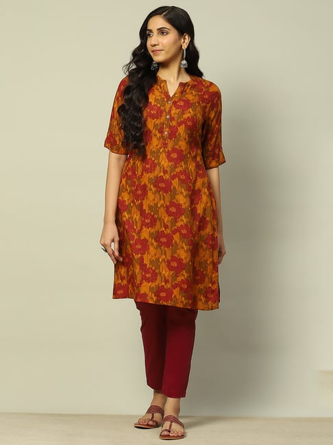 Rangriti Brown Printed Straight Kurta-picture-44