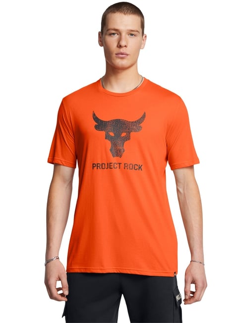 Under Armour Orange Regular Fit Printed Sports T-Shirt-picture-28