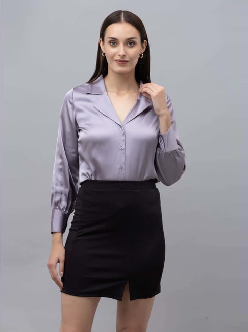PURYS Purple Regular Fit Shirt-picture-48
