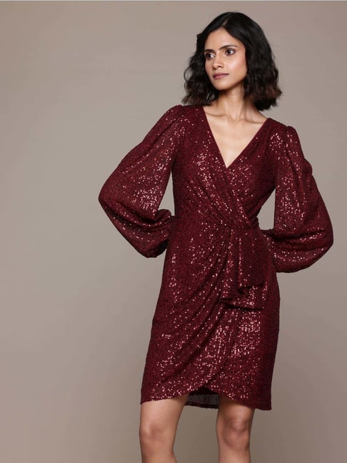 Label Ritu Kumar Red Embellished A-Line Dress-picture-27