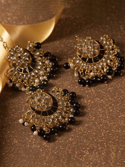 Buy Jewelz Fastive Season Earring Maang Tikka for womens Girls