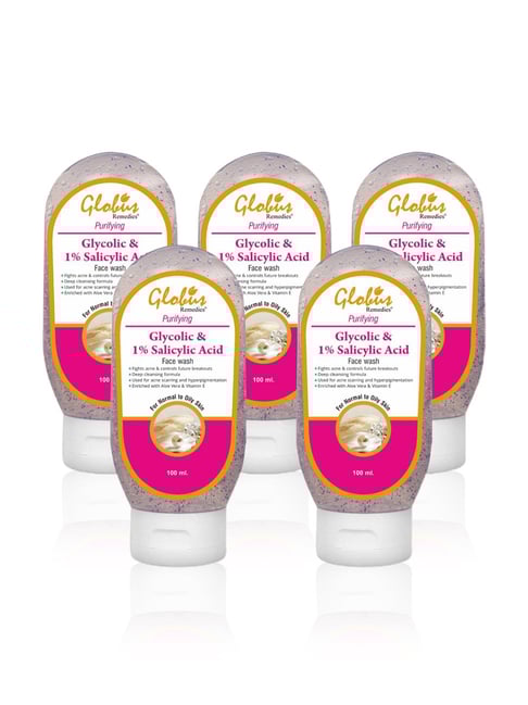 globus naturals Globus Remedies Purifying Glycolic & 1% Salicylic Acid Face Wash - Pack of 5-picture-24