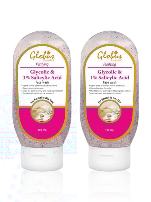 globus naturals Globus Remedies Purifying Glycolic & 1% Salicylic Acid Face Wash - Pack of 2-picture-25