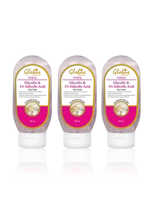 globus naturals Globus Remedies Purifying Glycolic & 1% Salicylic Acid Face Wash - Pack of 3-picture-26