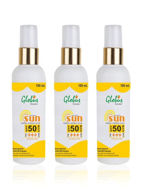 globus naturals Globus Remedies Sunscreen Lotion SPF 50 PA+++ - Pack of 3-picture-10